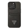 iPhone 13 Pro Max Guess Saffiano tok dupla kártyatartóval fekete (GU-3666339048112 3 kép