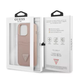 iPhone 13 Pro Max Guess Saffiano tok dupla kártyatartóval rózsaszí-3666339048150 2 kép