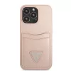 iPhone 13 Pro Max Guess Saffiano tok dupla kártyatartóval rózsaszí-3666339048150 5 kép