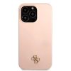 iPhone 13 Pro Max Guess 4G Szilikon Metal Logo tok rózsaszín (GUHCP1-3666339041229 3 kép