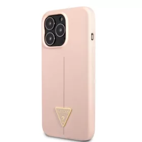 iPhone 13 Pro Max Guess Szilikon Line Triangle tok rózsaszín (GUHCP1-3666339041021 1 kép