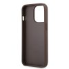 iPhone 14 Pro Guess PU 4G Metal Logo tok barna (GUHCP14L4GMGBR)-3666339066307 1 kép