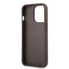 iPhone 14 Pro Guess PU 4G Metal Logo tok barna (GUHCP14L4GMGBR)-3666339066307 1 kép
