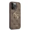 iPhone 14 Pro Guess PU 4G Metal Logo tok barna (GUHCP14L4GMGBR)-3666339066307 3 kép