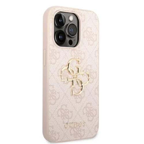 iPhone 14 Pro Guess PU 4G Metal Logo tok rózsaszín (GUHCP14L4GMGPI)-3666339088804 4 kép