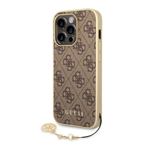 iPhone 14 Pro Guess GUHCP14LGF4GBR 4G Charms tok barna-3666339094171 4 kép