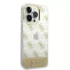 iPhone 14 Pro Guess PC/TPU Peony Glitter Script Logo tok arany (GUHCP1-3666339090524 6 kép