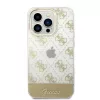 iPhone 14 Pro Guess PC/TPU Peony Glitter Script Logo tok arany (GUHCP1-3666339090524 1 kép