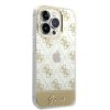 iPhone 14 Pro Guess PC/TPU Peony Glitter Script Logo tok arany (GUHCP1-3666339090524 5 kép