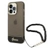 iPhone 14 Pro Guess Translucent Pearl Strap tok fekete (GUHCP14LHGCOHK-3666339064181 8 kép