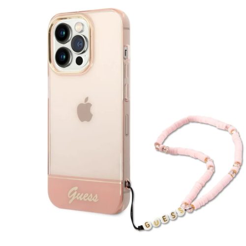 iPhone 14 Pro Guess PC/TPU Camera Outline Translucent tok karpánttal -3666339064303 1 kép