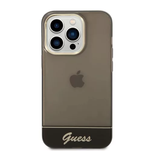 iPhone 14 Pro Guess PC/TPU Camera Outline Translucent tok fekete (GUHC-3666339088248 4 kép