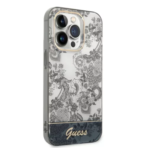 iPhone 14 Pro Guess PC/TPU Toile De Jouy tok szürke (GUHCP14LHGPLHG)-3666339090722 4 kép