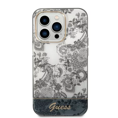 iPhone 14 Pro Guess PC/TPU Toile De Jouy tok szürke (GUHCP14LHGPLHG)-3666339090722 5 kép