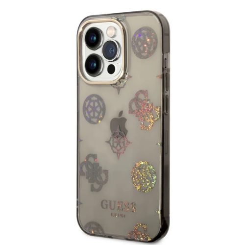 iPhone 14 Pro Guess PC/TPU Peony Glitter tok fekete (GUHCP14LHTPPTK)-3666339064501 1 kép