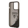 iPhone 14 Pro Guess PC/TPU Liquid Glitter Triangle Logo tok fekete (GU-3666339064662 5 kép