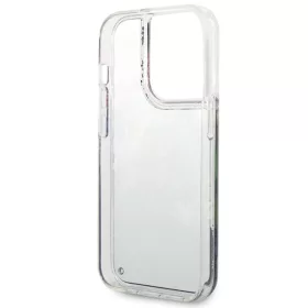 iPhone 14 Pro Guess Liquid Glitter Flower csillámos tok kék (GUHCP14-3666339066109 1 kép