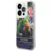iPhone 14 Pro Guess Liquid Glitter Flower csillámos tok kék (GUHCP14-3666339066109 3 kép