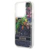 iPhone 14 Pro Guess Liquid Glitter Flower csillámos tok kék (GUHCP14-3666339066109 4 kép