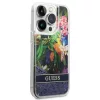 iPhone 14 Pro Guess Liquid Glitter Flower csillámos tok kék (GUHCP14-3666339066109 8 kép