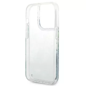 iPhone 14 Pro Guess Liquid Glitter Flower csillámos tok zöld (GUHCP1-3666339088446 1 kép