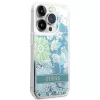 iPhone 14 Pro Guess Liquid Glitter Flower csillámos tok zöld (GUHCP1-3666339088446 4 kép