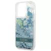 iPhone 14 Pro Guess Liquid Glitter Flower csillámos tok zöld (GUHCP1-3666339088446 7 kép