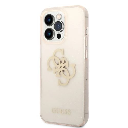 iPhone 14 Pro Guess Big 4G Glitter tok arany (GUHCP14LPCUGL4GGO)-3666339093136 1 kép