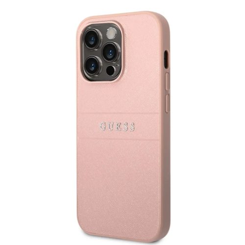 iPhone 14 Pro Guess PU Leather Saffiano tok rózsaszín (GUHCP14LPSASB-3666339088682 5 kép