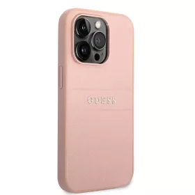 iPhone 14 Pro Guess PU Leather Saffiano tok rózsaszín (GUHCP14LPSASB-3666339088682 1 kép