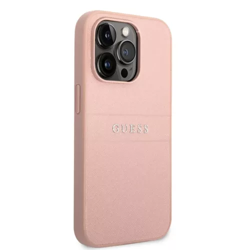 iPhone 14 Pro Guess PU Leather Saffiano tok rózsaszín (GUHCP14LPSASB-3666339088682 1 kép