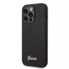 iPhone 14 Pro Guess Liquid Silicone Metal Logo tok fekete (GUHCP14LSLS-3666339064907 4 kép