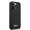 iPhone 14 Pro Guess Liquid Silicone Metal Logo tok fekete (GUHCP14LSLS-3666339064907 3 kép
