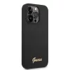 iPhone 14 Pro Guess Liquid Silicone Metal Logo tok fekete (GUHCP14LSLS-3666339064907 3 kép