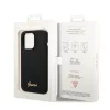 iPhone 14 Pro Guess Liquid Silicone Metal Logo tok fekete (GUHCP14LSLS-3666339064907 6 kép