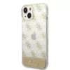 iPhone 14 Plus Guess PC/TPU Peony Glitter Script Logo tok arany (GUHCP-3666339090517 5 kép