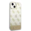 iPhone 14 Plus Guess PC/TPU Peony Glitter Script Logo tok arany (GUHCP-3666339090517 1 kép