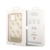 iPhone 14 Plus Guess PC/TPU Peony Glitter Script Logo tok arany (GUHCP-3666339090517 2 kép