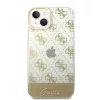 iPhone 14 Plus Guess PC/TPU Peony Glitter Script Logo tok arany (GUHCP-3666339090517 3 kép