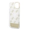 iPhone 14 Plus Guess PC/TPU Peony Glitter Script Logo tok arany (GUHCP-3666339090517 6 kép