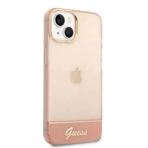 iPhone 14 Plus Guess PC/TPU Camera Outline Translucent tok rózsaszín-3666339088354 3 kép