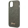 iPhone 14 Plus Guess PC/TPU Glitter Flakes Metal Logo tok zöld (GUHCP-3666339065171 3 kép