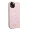 iPhone 14 Plus Guess PC/TPU Glitter Flakes Metal Logo tok rózsaszín -3666339065058 3 kép