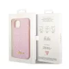 iPhone 14 Plus Guess PC/TPU Glitter Flakes Metal Logo tok rózsaszín -3666339065058 5 kép