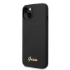 iPhone 14 Plus Guess Liquid Silicone Metal Logo tok fekete (GUHCP14MSL-3666339064891 4 kép