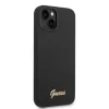 iPhone 14 Plus Guess Liquid Silicone Metal Logo tok fekete (GUHCP14MSL-3666339064891 6 kép