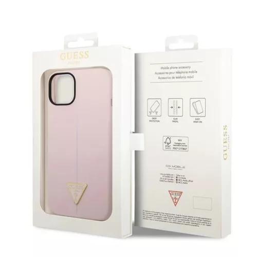 iPhone 14 Plus Guess Szilikon Triangle tok lila (GUHCP14MSLTGU)-3666339065973 3 kép