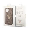 iPhone 14 Guess PU 4G Metal Logo tok barna (GUHCP14S4GMGBR)-3666339066284 2 kép