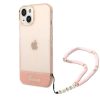 iPhone 14 Guess PC/TPU Camera Outline Translucent tok karpánttal róz-3666339064280 1 kép