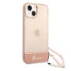 iPhone 14 Guess PC/TPU Camera Outline Translucent tok karpánttal róz-3666339064280 2 kép